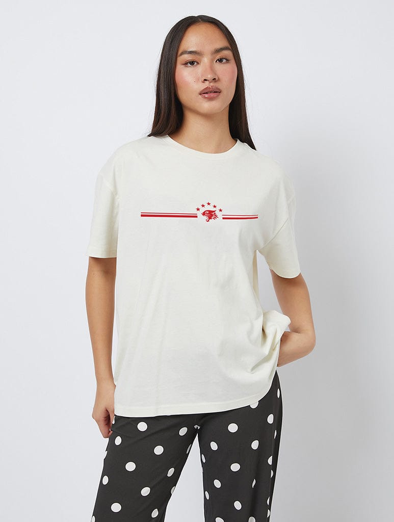 Skinnydip London Disney High School Musical Varsity T-Shirt In White