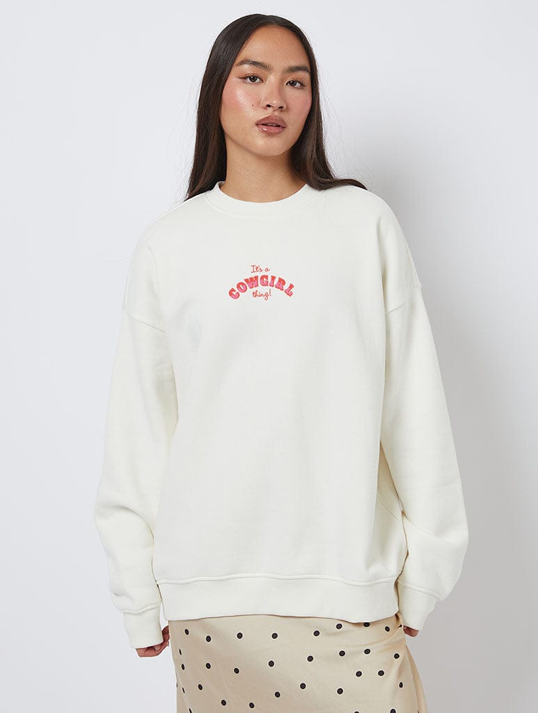 Skinnydip London Disney Jessie Poster Sweatshirt In White