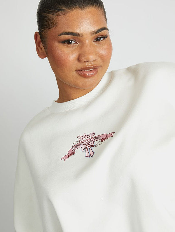 Skinnydip London Disney Living In A Daydream Sweatshirt In Ecru