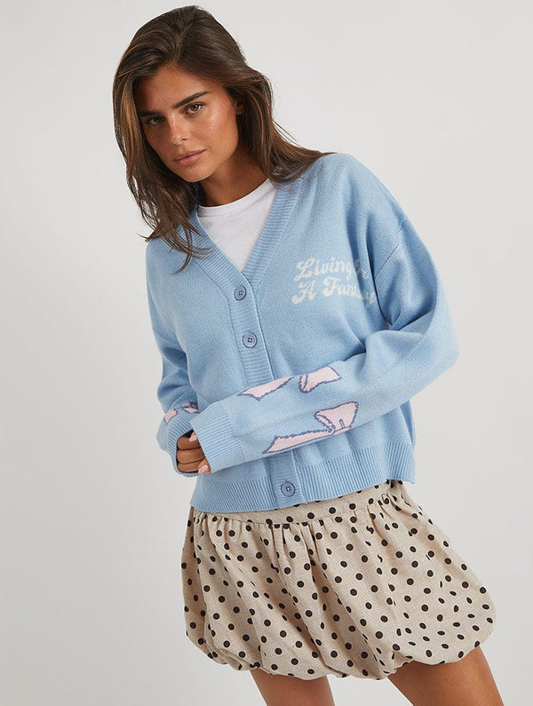 Skinnydip London Disney Living In A Fantasy Blue Knitted Cardigan