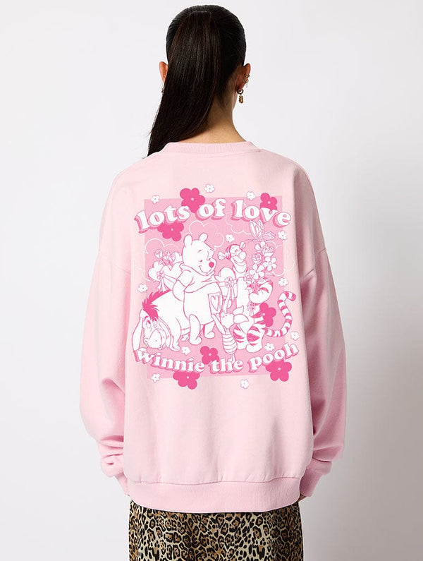 Skinnydip London Disney Lots Of Love Winnie The Pooh Sweatshirt In Pink