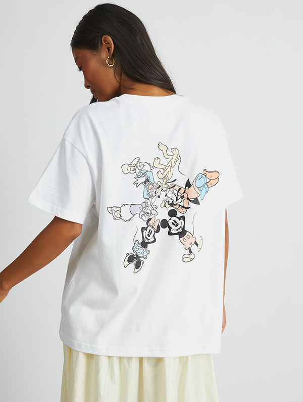 Skinnydip London Disney Mickey And Friends T-Shirt In White