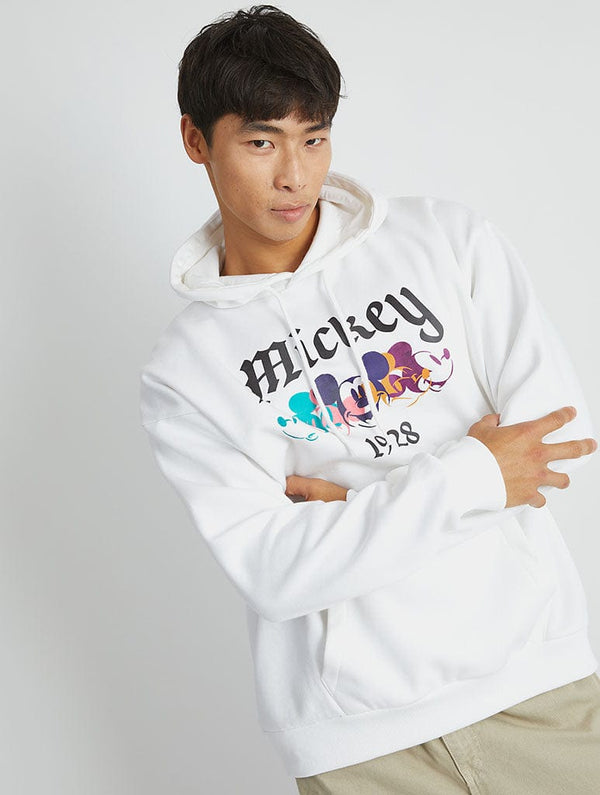 Skinnydip London Disney Mickey Mouse Gothic Hoodie In White