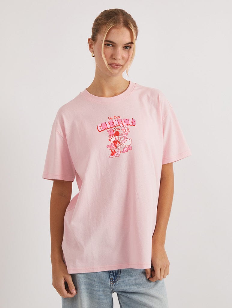 Skinnydip London Disney Minnie Mouse And Daisy Duck Galentine's T-Shirt In Pink