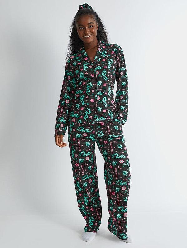 Skinnydip London Disney Mushu Pyjama Set In Black – Skinnydip London