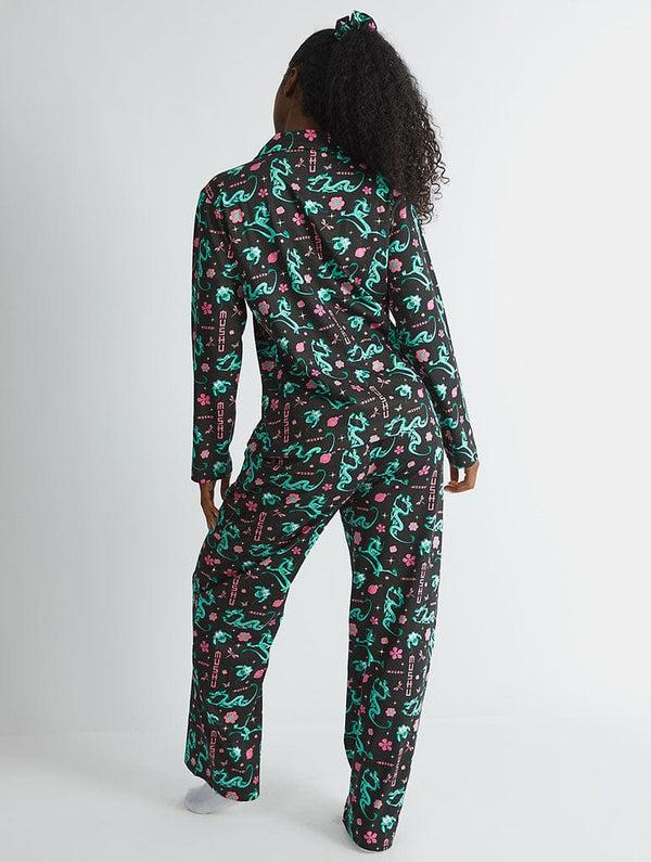 Skinnydip London Disney Mushu Pyjama Set In Black – Skinnydip London