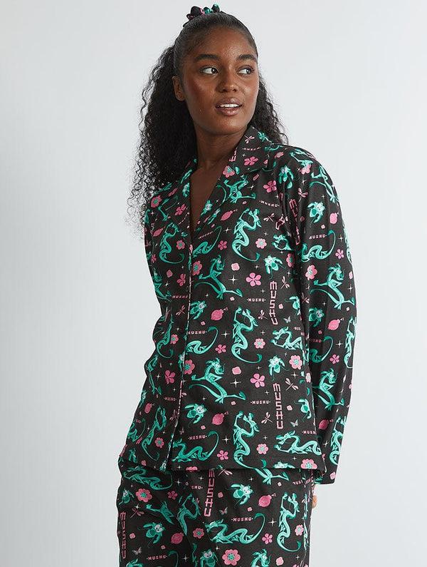 Skinnydip London Disney Mushu Pyjama Set in Black – Skinnydip London