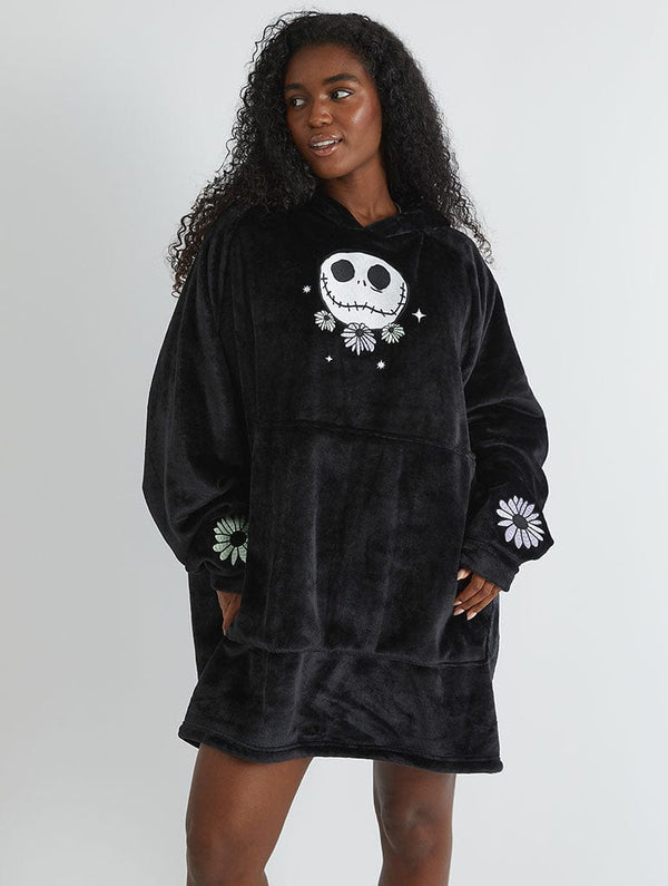 Skinnydip London Disney Nightmare Before Christmas Embroidered Blanket Hoodie – Skinnydip London