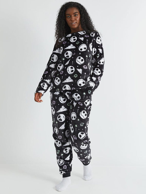 Skinnydip London Disney Nightmare Before Christmas Jack Skellington Fleece Pyjama Set – Skinnydip London