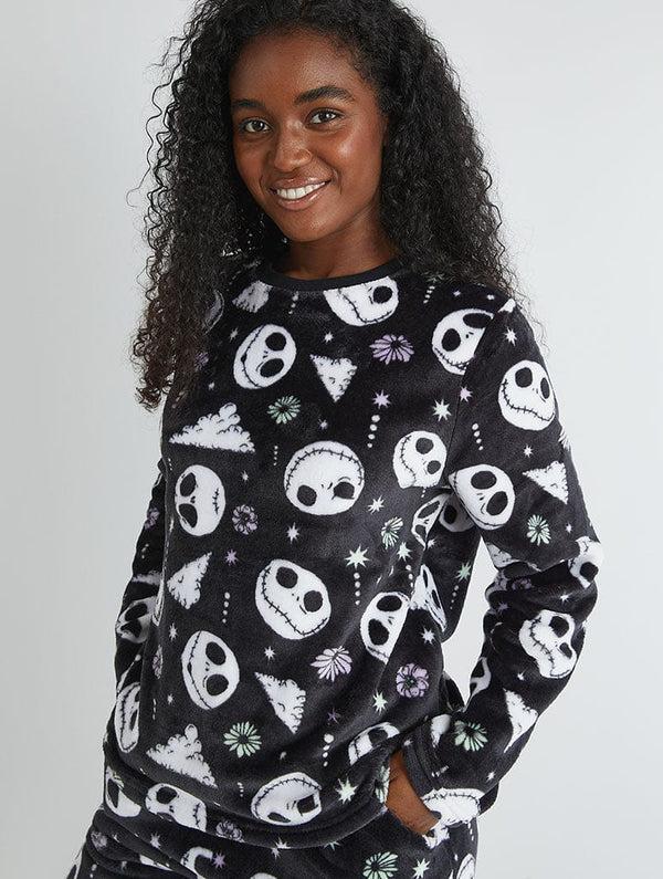Skinnydip London Disney Nightmare Before Christmas Jack Skellington Fleece Pyjama Set – Skinnydip London