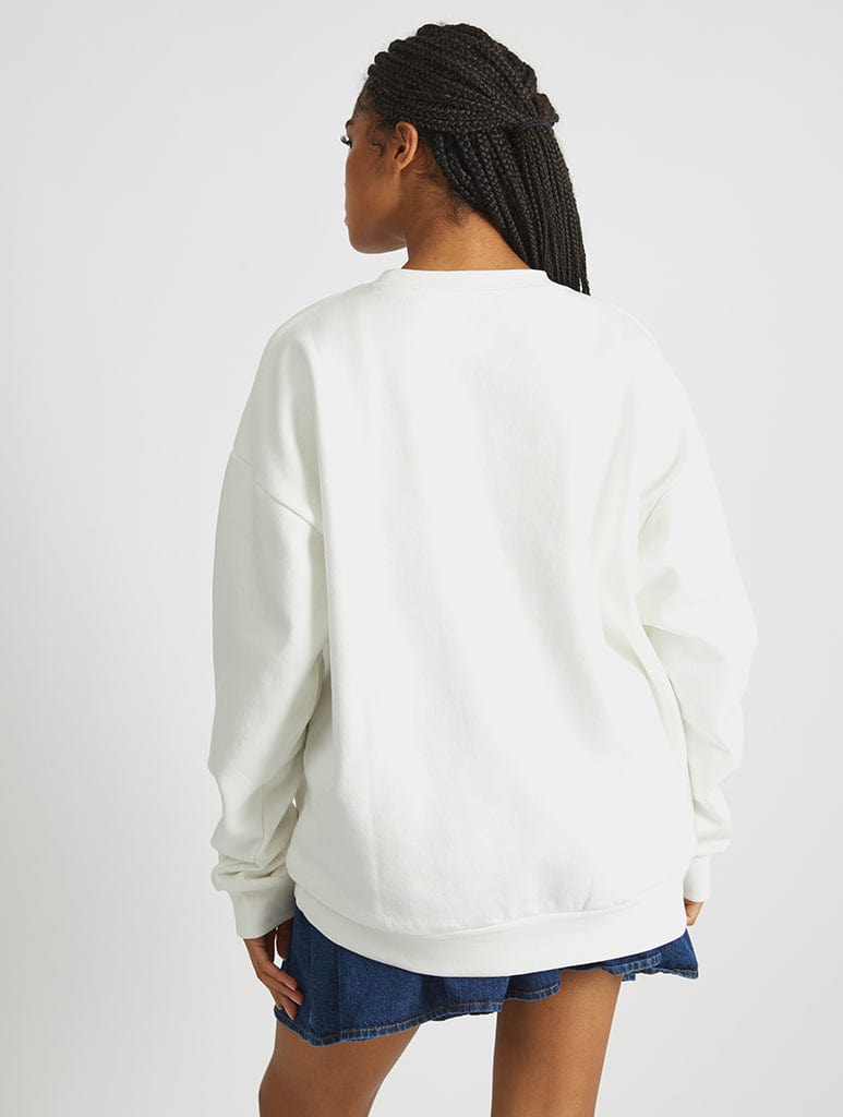 Skinnydip London Disney Olaf's Face Sweatshirt In White