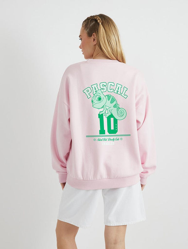 Skinnydip London Disney Pascal Varsity Sweatshirt In Pink
