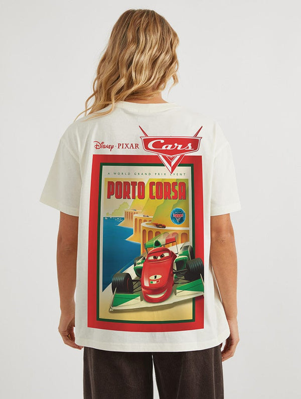 Skinnydip London Disney Pixar Cars Classic Poster T-Shirt In White
