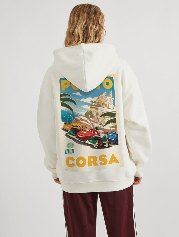 Skinnydip London Disney Pixar Cars Corsa Poster Hoodie In White