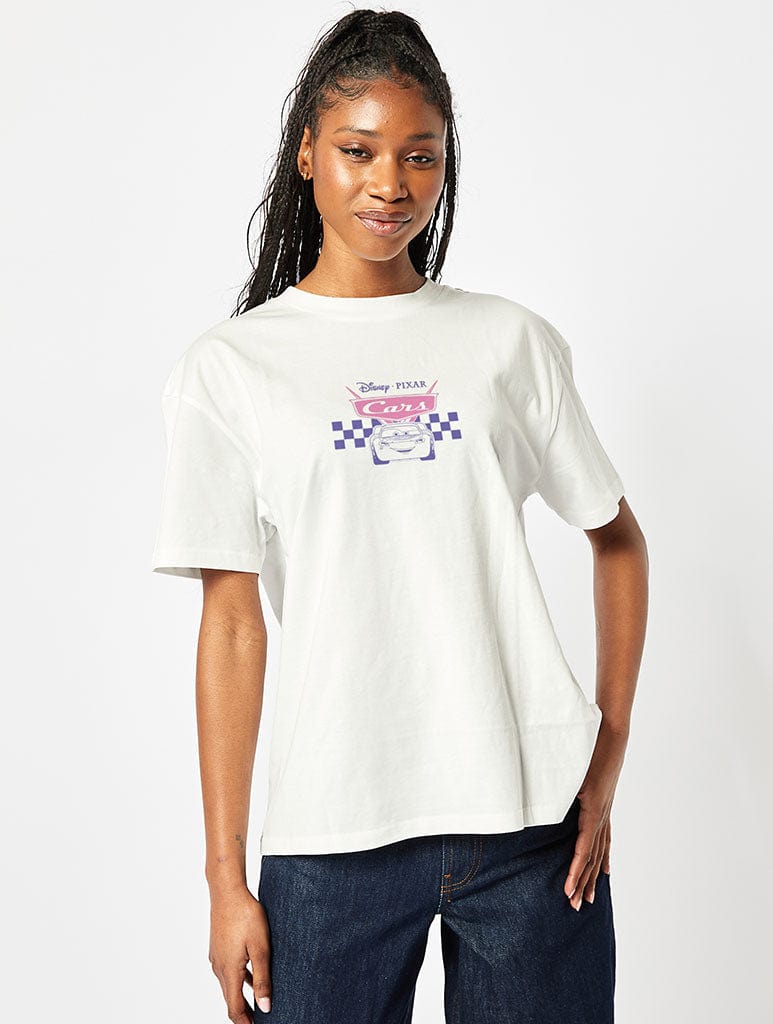 Skinnydip London Disney Pixar Cars T-Shirt In White