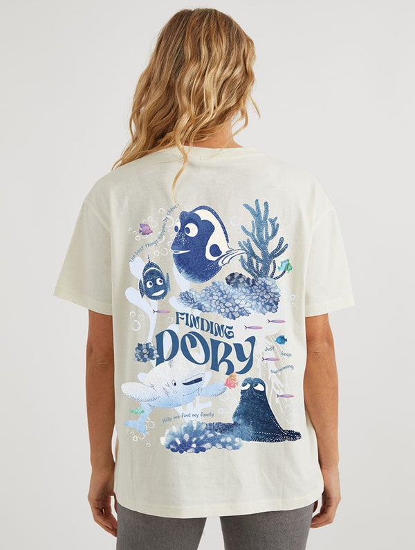 Skinnydip London Disney Pixar Finding Dory Ocean Poster T-Shirt In White