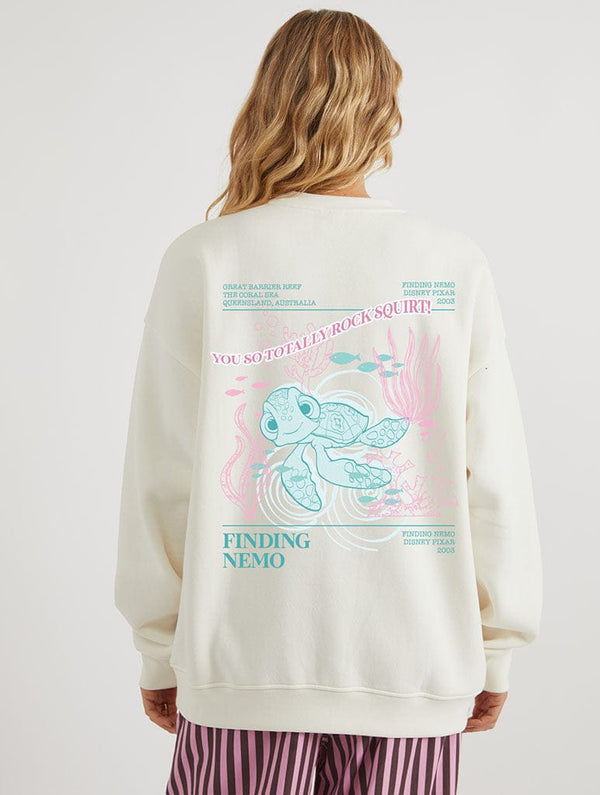 Skinnydip London Disney Pixar Finding Nemo Squirt Sweatshirt In White