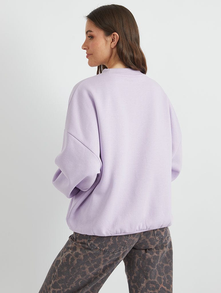 Skinnydip London Disney Pixar Monsters Inc I'm Your Boo Sweatshirt In Lilac