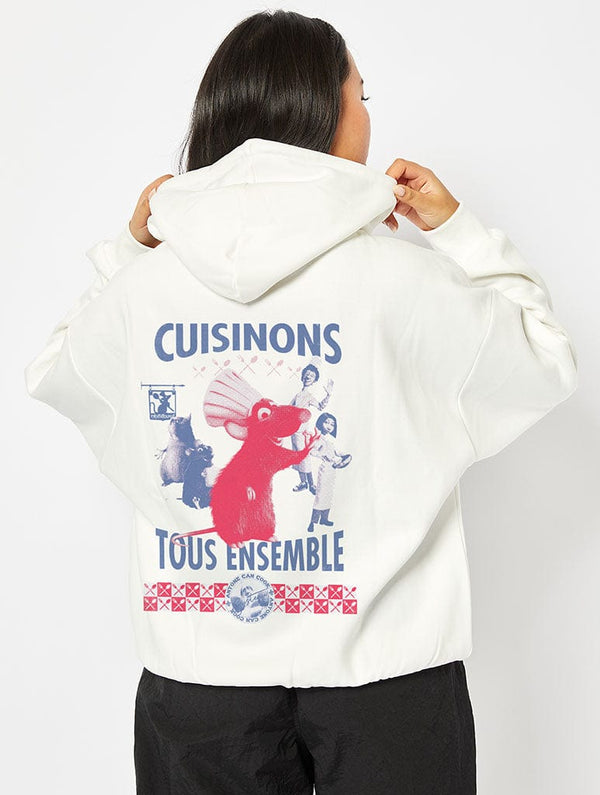 Skinnydip London Disney Pixar Ratatouille Hoodie In White