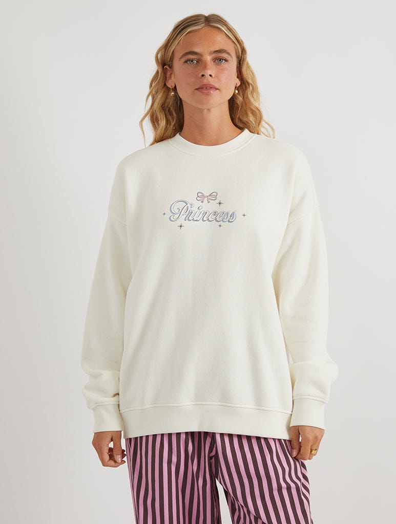 Skinnydip London Disney Princess All Year Sweatshirt In White