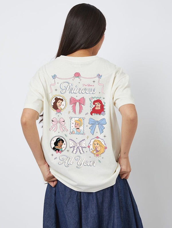 Skinnydip London Disney Princess All Year T-Shirt In White