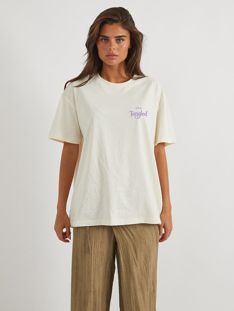 Skinnydip London Disney Princess Tangled Poster T-Shirt In White