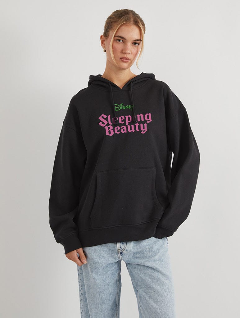 Skinnydip London Disney Sleeping Beauty Classic Poster Hoodie In Black