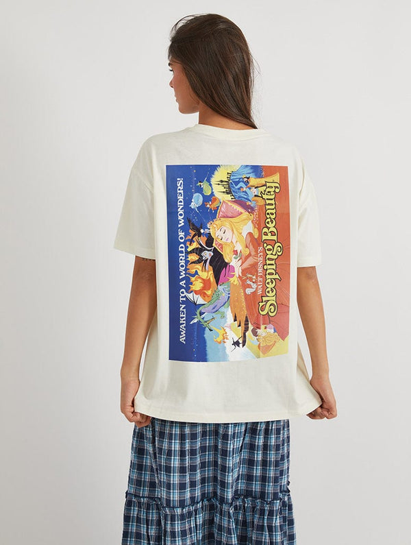 Skinnydip London Disney Sleeping Beauty Film Poster T-Shirt In White