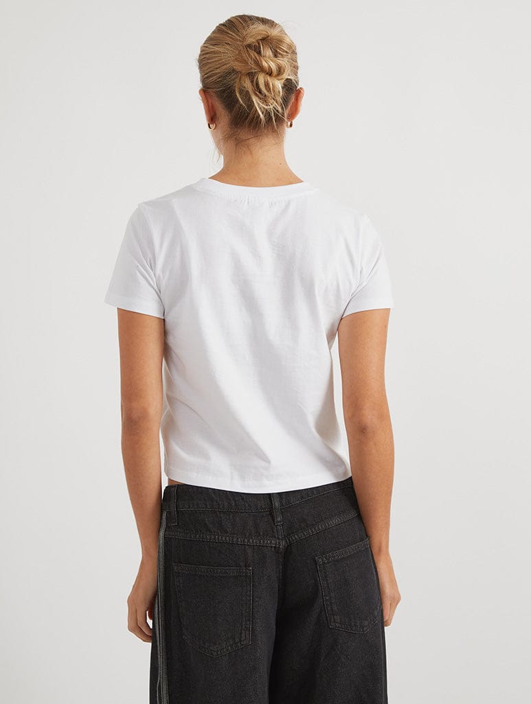 Skinnydip London Disney Stitch Love Me Baby T-Shirt In White