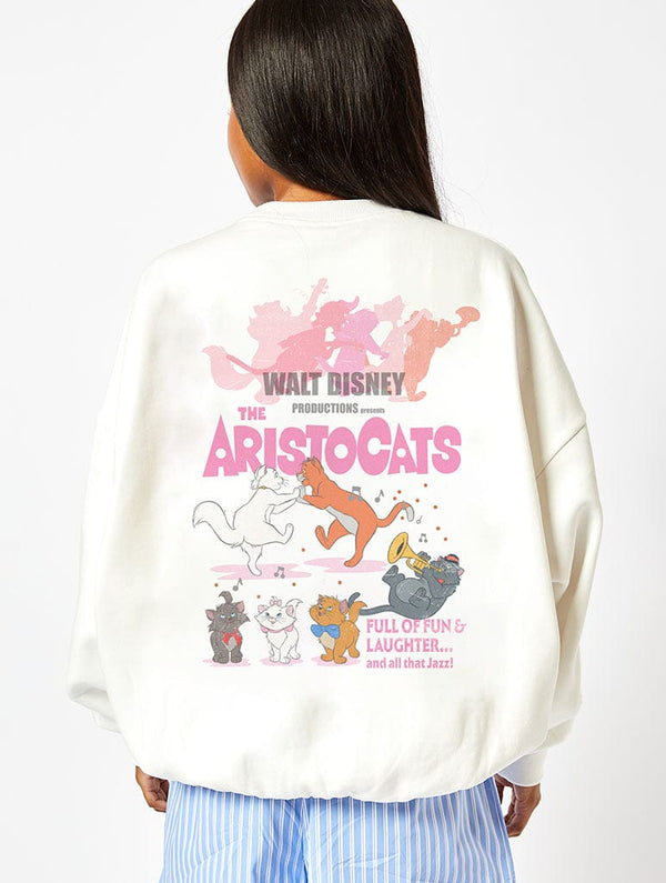 Skinnydip London Disney The Aristocats Poster Sweatshirt In Ecru