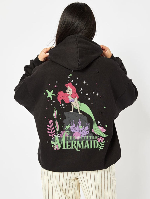 Skinnydip London Disney The Little Mermaid Tides & Vibes Hoodie in Black