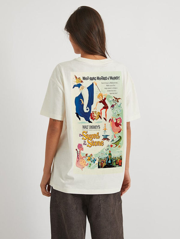 Skinnydip London Disney The Sword And The Stone Classic Poster T-Shirt In White