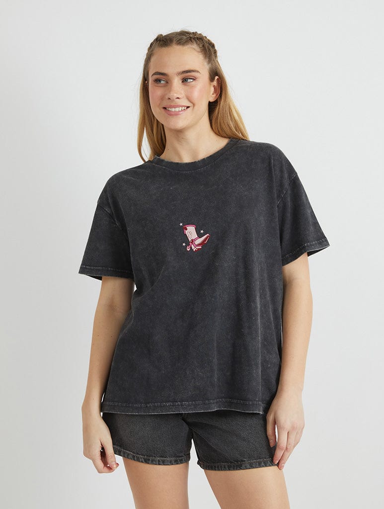 Skinnydip London Disney Toy Story Woody Finest Sheriff T-Shirt In Acid Wash