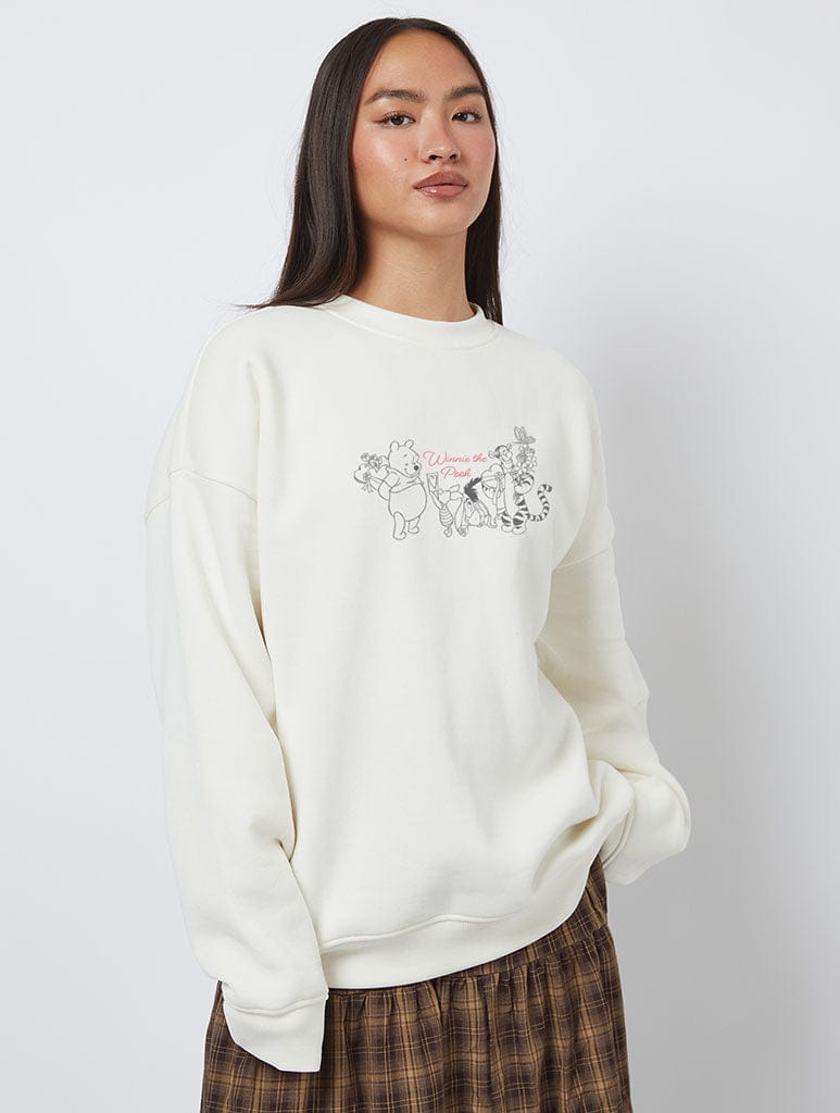 Skinnydip London Disney Winnie The Pooh Love Is In The Air Sweatshirt In White
