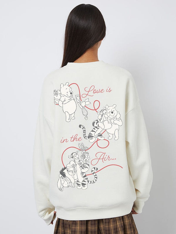 Skinnydip London Disney Winnie The Pooh Love Is In The Air Sweatshirt In White