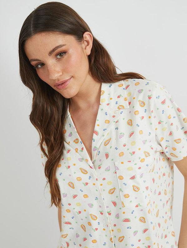 Skinnydip London Ditsy Fruit Shirt & Short Pyjama Set