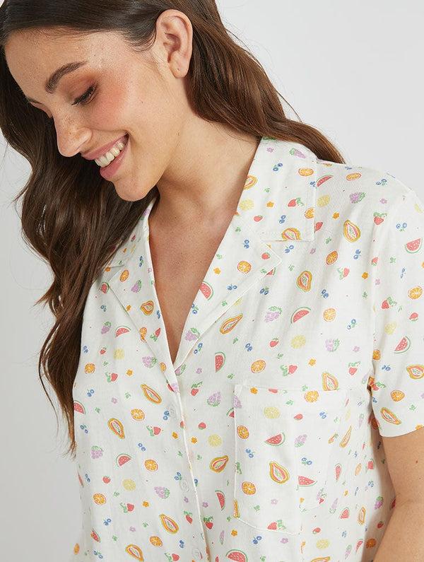 Skinnydip London Ditsy Fruit Shirt & Short Pyjama Set
