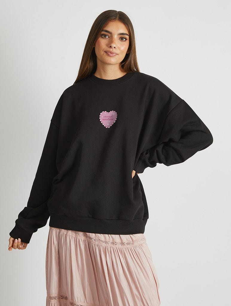 Skinnydip London Eternal Sunshine Album Sweatshirt In Black