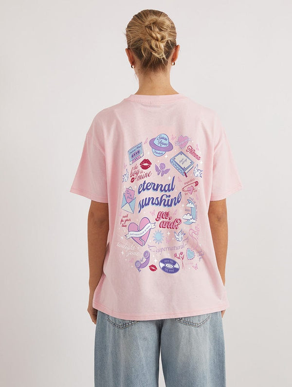 Skinnydip London Eternal Sunshine Album T-Shirt In Pink