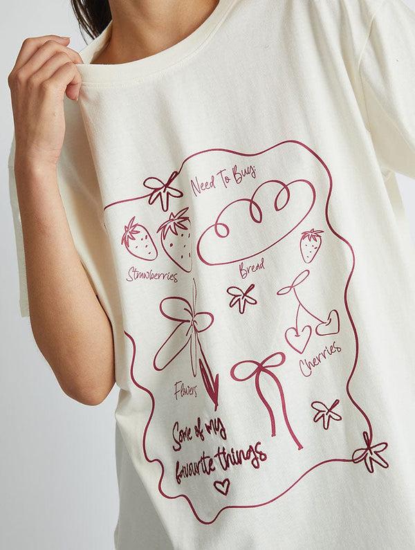 Skinnydip London Favourite Things Doodle T-Shirt – Skinnydip London
