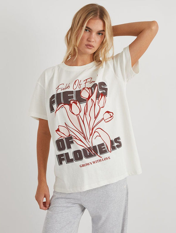 Skinnydip London Fields of Flowers T-Shirt in Ecru – Skinnydip London