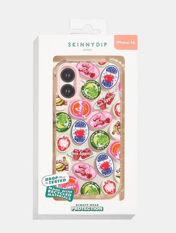 Skinnydip London Fruity Graphic Sticker Shock IPhone Case
