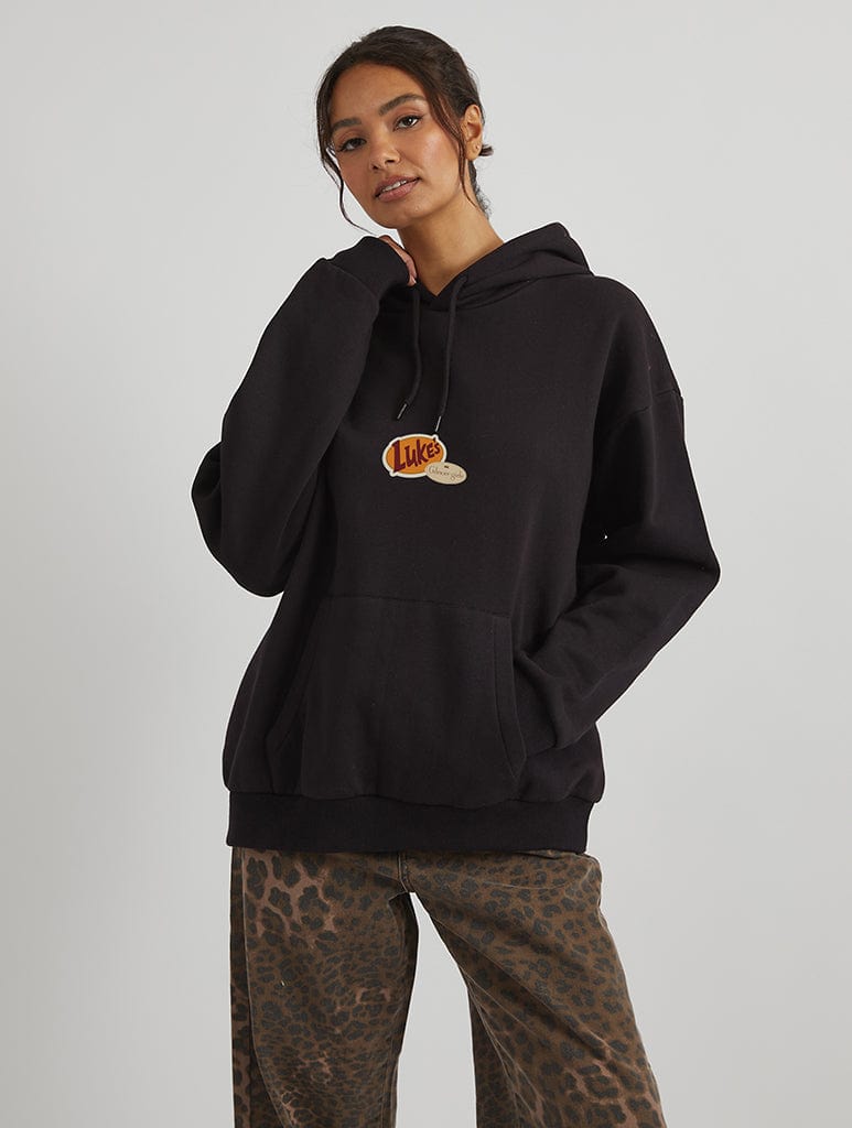 Skinnydip London Girlmore Girls X Skinnydip Luke's Coffee Hoodie In Black