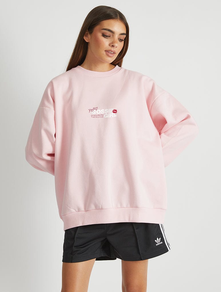 Skinnydip London Gossip Girl X Skinnydip Magazine Sweatshirt In Pink