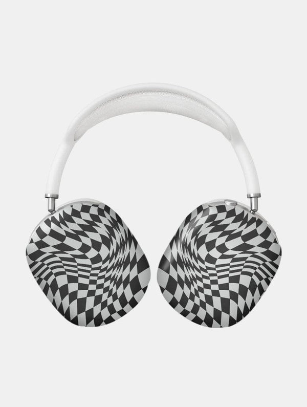 Skinnydip London Grey Warped Check AirPods Max Case in Matte