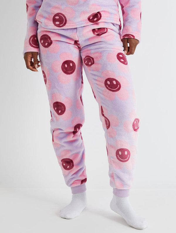 Skinnydip London Happy Flower Lilac Twosie Fleece Pyjama Set – Skinnydip London