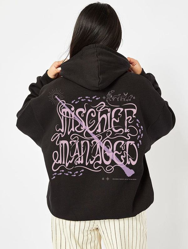 Skinnydip London Harry Potter Mischief Managed Hoodie In Black