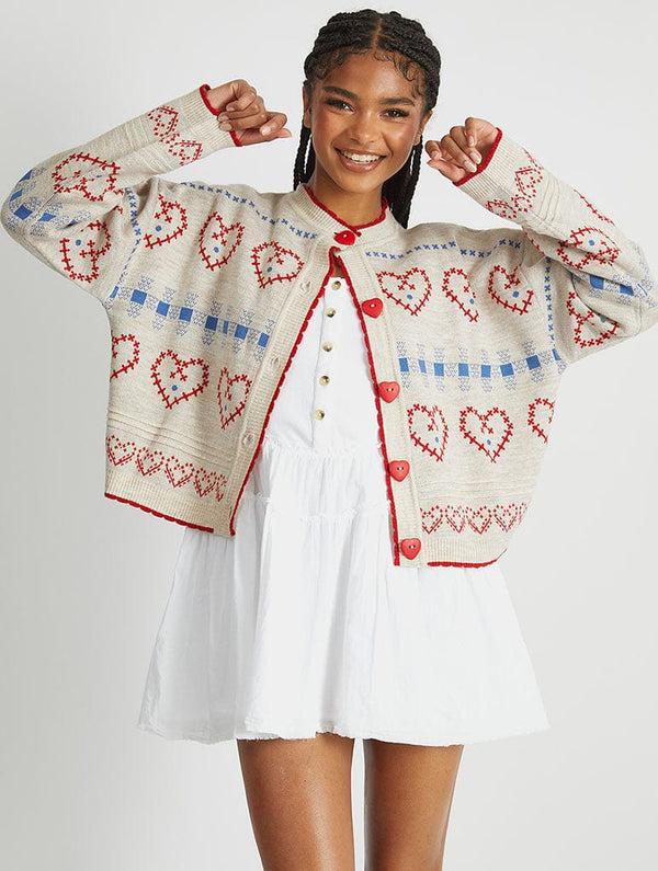 Skinnydip London Heart Stitch Knitted Cardigan – Skinnydip London