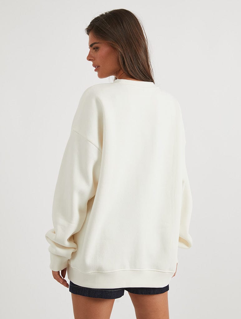 Skinnydip London Hello Kitty X Skinnydip Cinnamoroll Apres Ski Sweatshirt In White