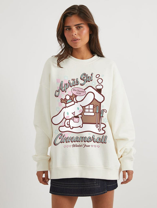 Skinnydip London Hello Kitty x Skinnydip Cinnamoroll Apres Ski Sweatshirt In White